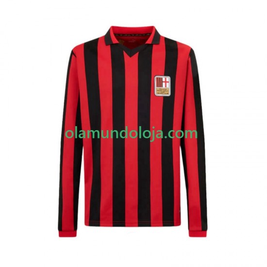 Camisola AC Milan 125th Anniversary Homem Equipamento Primeiro 2024-2025 Manga Comprida